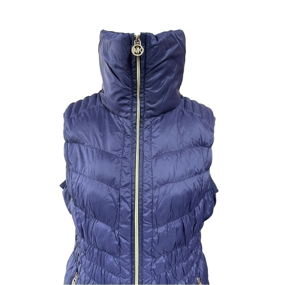 Women’s Puffer MICHAEL KORS Vest Athletic Sweatshirt Zip Front Sleeveless Jacket - Picture 5 of 8